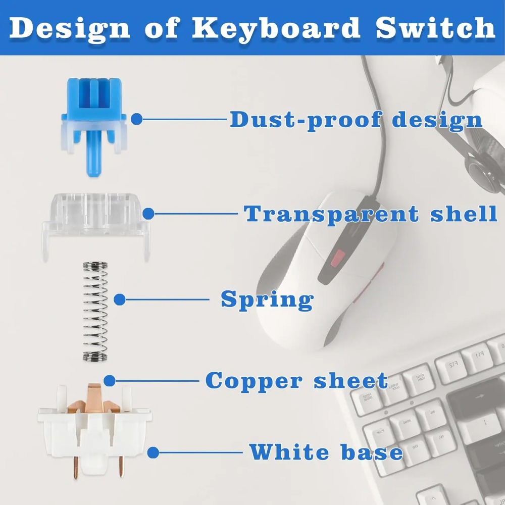 1-150 шт. 3-контактные механич – обзор и цена Keyboard Gaming Blue Switch