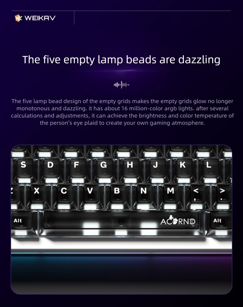 НОВЫЙ WEIKAV Nut65, комплект м – обзор и цена Gaming Keyboard Hot Swappable