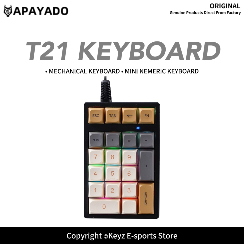 Мини-клавиатура T21 с RGB-подс – обзор и цена Keyboard Gaming Blue Switch